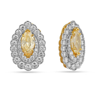 Desiree - Yellow CZ Stud Earrings