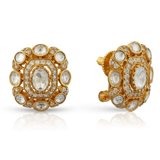 Naureen - Polki Stud Earrings