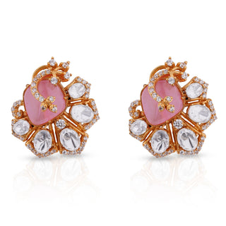 Akriti - Mint Green Peacock Royale Studs