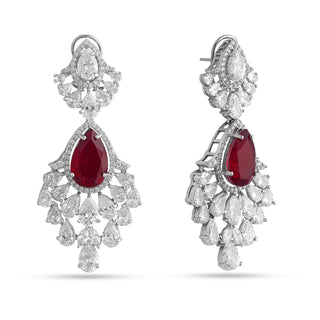 Amira - Ruby Red Multi-Layer Necklace Set