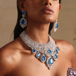 Alya - Green Stone Necklace Set