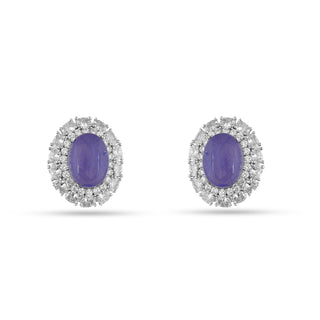 Furayah - Blue Doublet Stud Earrings