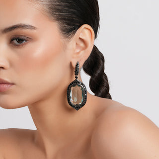 Arielle - Green Doublet Stone Earrings