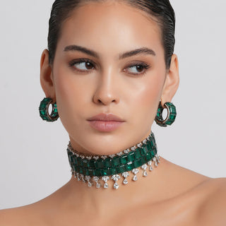 Selene- Green Doublet Choker Set