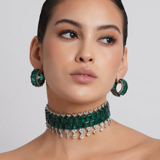 Selene- Green Doublet Choker Set