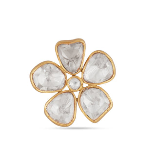 Flower Shaped Kundan Ring