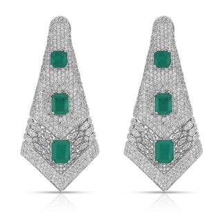 Alizeh - Purple stone Dangler Earrings