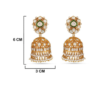 Gold Kundan Jhumka