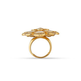Gold Plated Polki Rings 