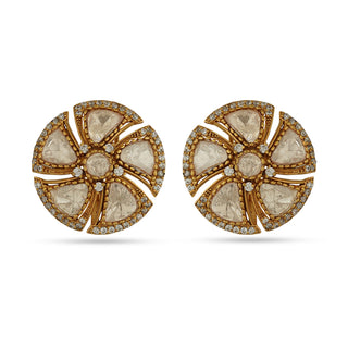 Kundan stud earrings