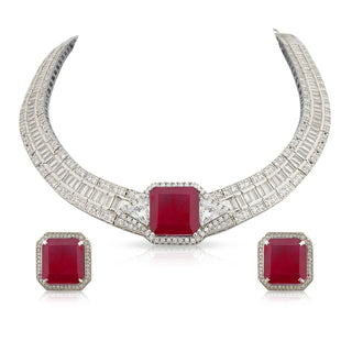 Lila - Emerald Green Stone Choker