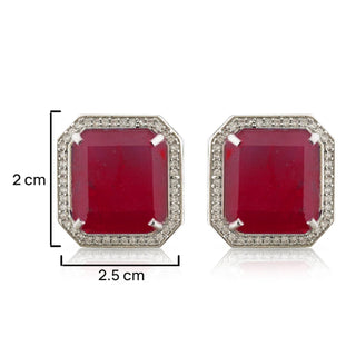 Lila - Emerald Ruby Red Stone Choker