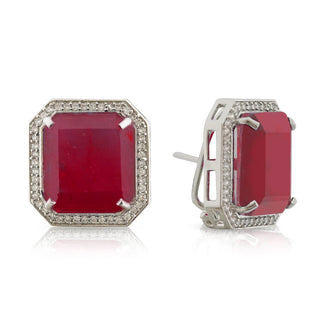 Lila - Emerald Ruby Red Stone Choker