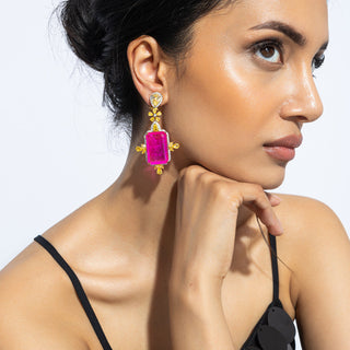 Daniella - Pink Doublet Earrings