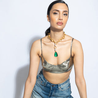 Layla - Gold Link &  Doublet Necklace