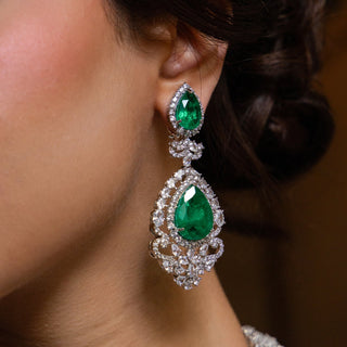 Alya - Green Stone Necklace Set