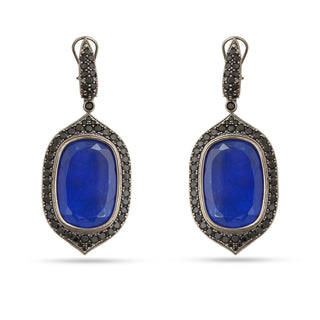 Arielle - Blue Doublet Stone Earrings