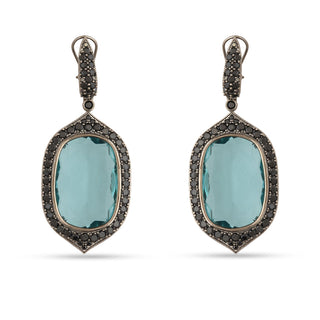 Arielle - Green Doublet Stone Earrings