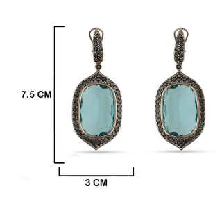 Arielle - Aqua Blue Stone Earrings