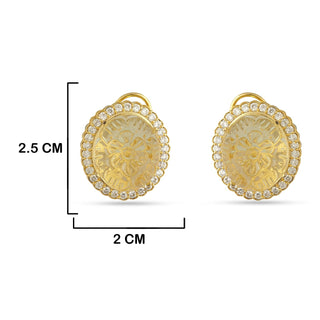 Angelica - Carved Stone Studs