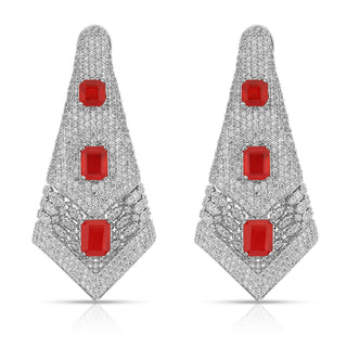 Alizeh - Green Doublet Stone Dangler Earrings