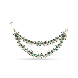 Jianna - Kundan Green Bead Earring Sahara