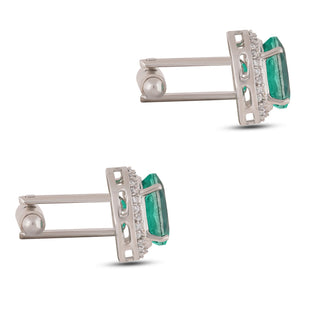 Emerald Cubic Zirconia Cufflinks