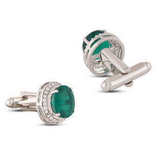 Emerald Cubic Zirconia Cufflinks