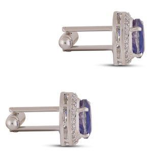 Purple Stoned CZ Cufflinks