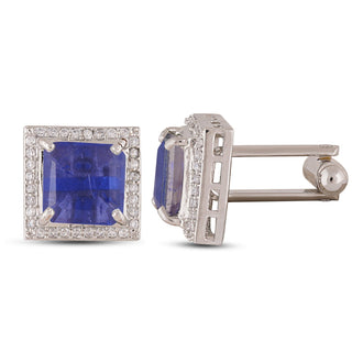 Blue Stoned CZ Cufflinks